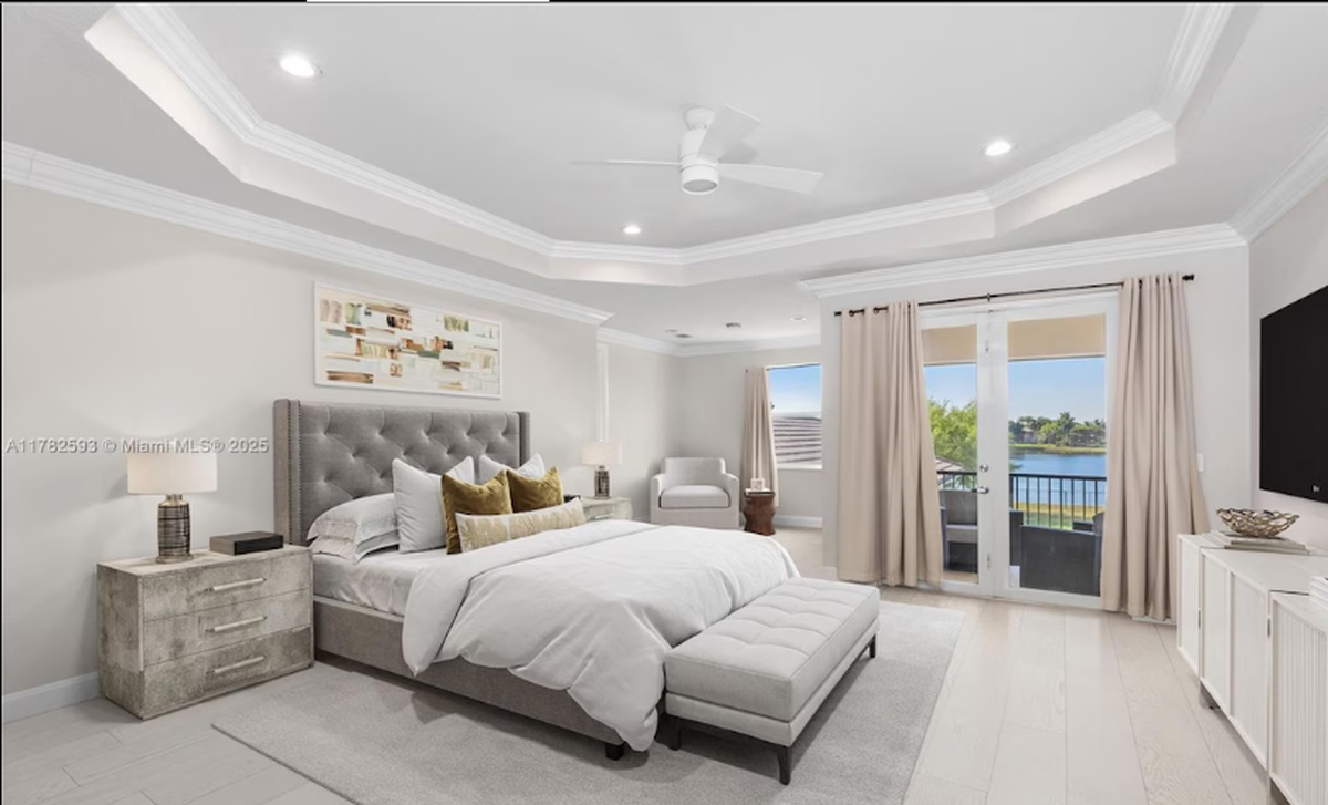 One of the bedrooms at Tua Tagovailoa ‘s home in Davie, Florida, that is currently on the market for $3 million.