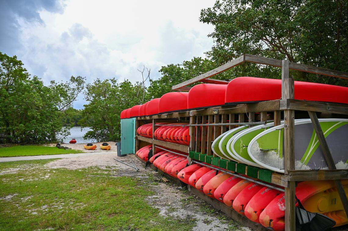 You can rent kayaks or paddleboards at Blue Marlin Fish House.