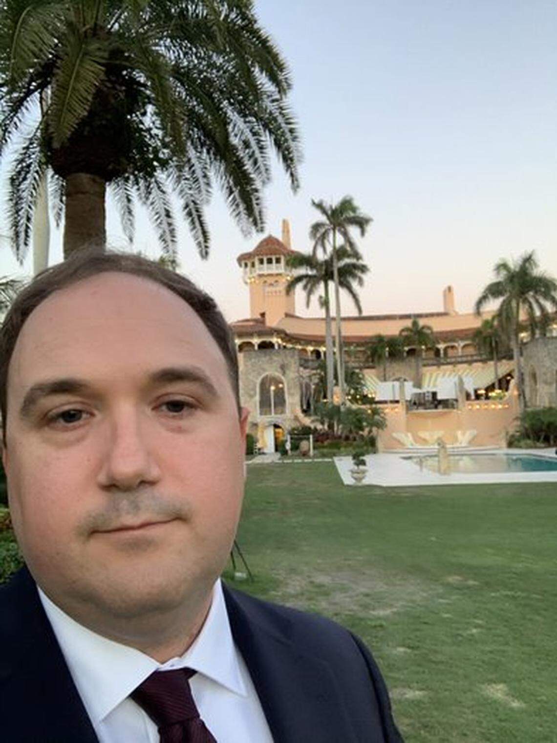 William Wilkerson, a senior vice president of operations at Sarasota-based Trump Media, at Mar-a-Lago. Wilkerson has filed a whistleblower complaint with the SEC alleging securities violations involving the Trump Media and Digital World merger.