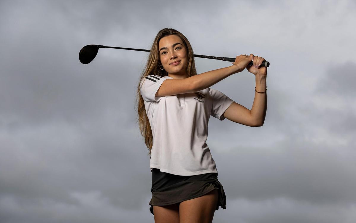 Katherine Schaefer, American Heritage, Golf. All-Broward players photographed at Brian Piccolo Sports Park on Wednesday, Dec. 13, 2022, in Cooper City, Fla.
