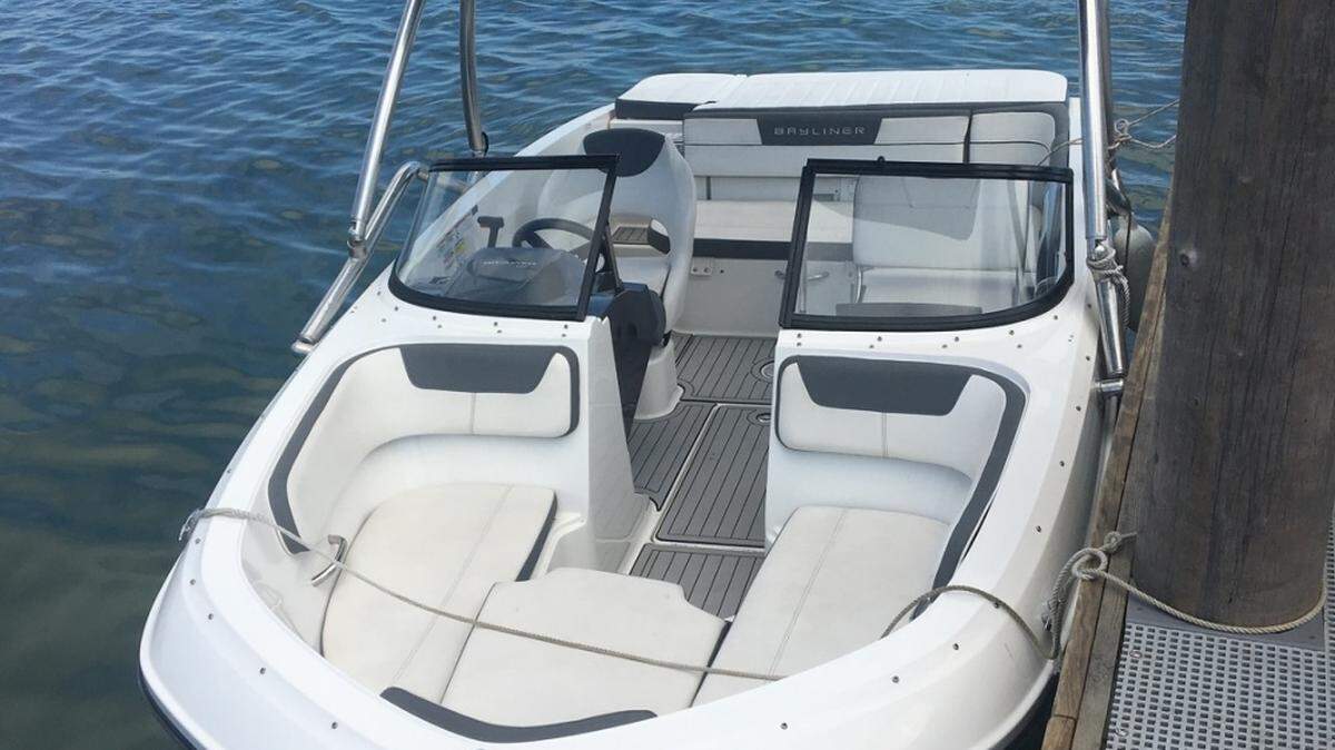 A 20-foot pleasure craft moored at Watson Island, Florida, Feb. 18, 2019. The operator of the vessel was boarded by the Coast Guard and cited for not having a valid Certificate of Inspection, not having a credentialed mariner in control while operating a small passenger vessel, failure to have a drug and alcohol program and failure to have a valid stability letter, according to a Coast Guard press release.