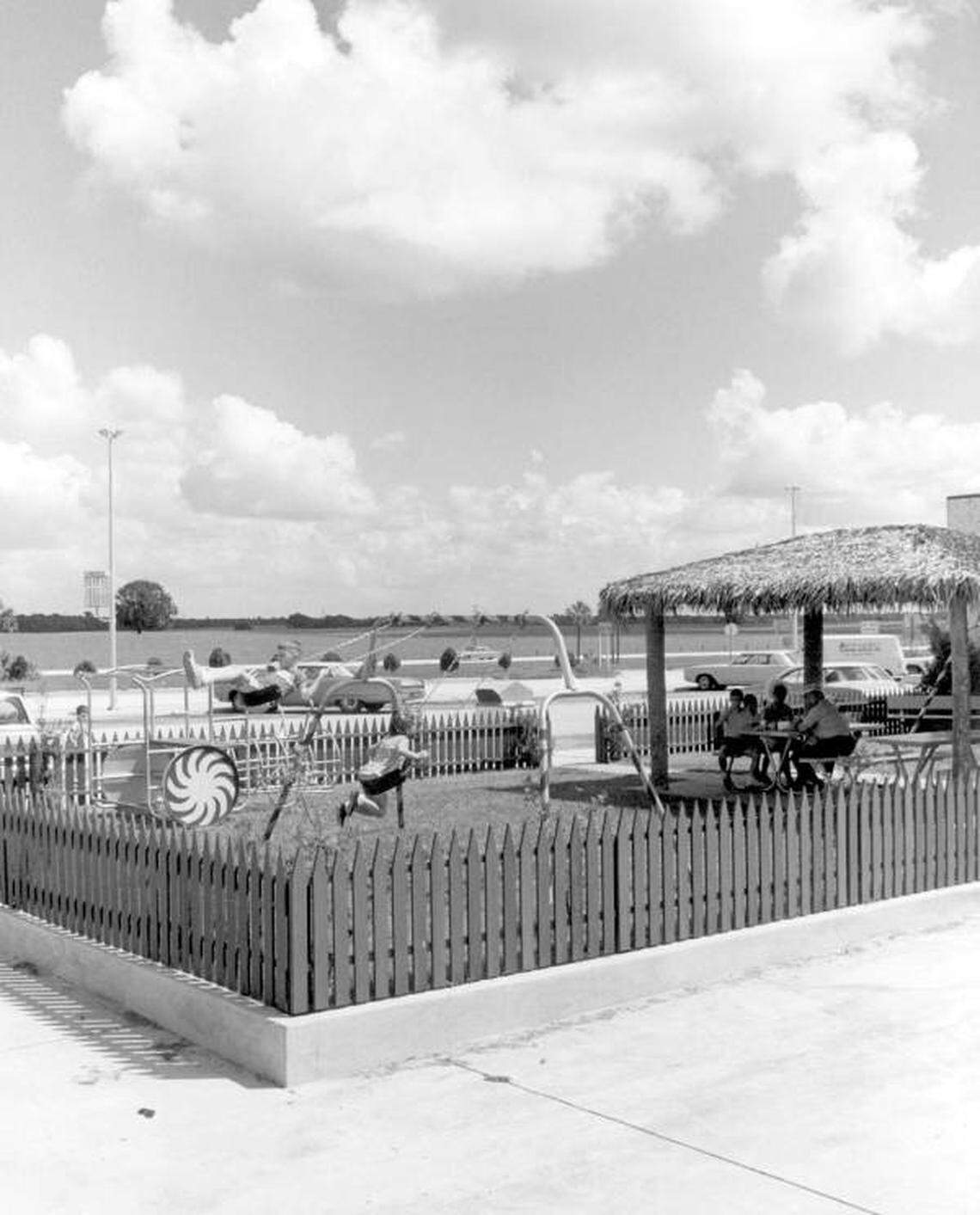A playground in the early days of the turnpike plazas.