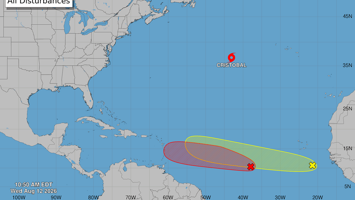 Tropical Storm Cristobal forms in the Atlantic. Another could be right behind it