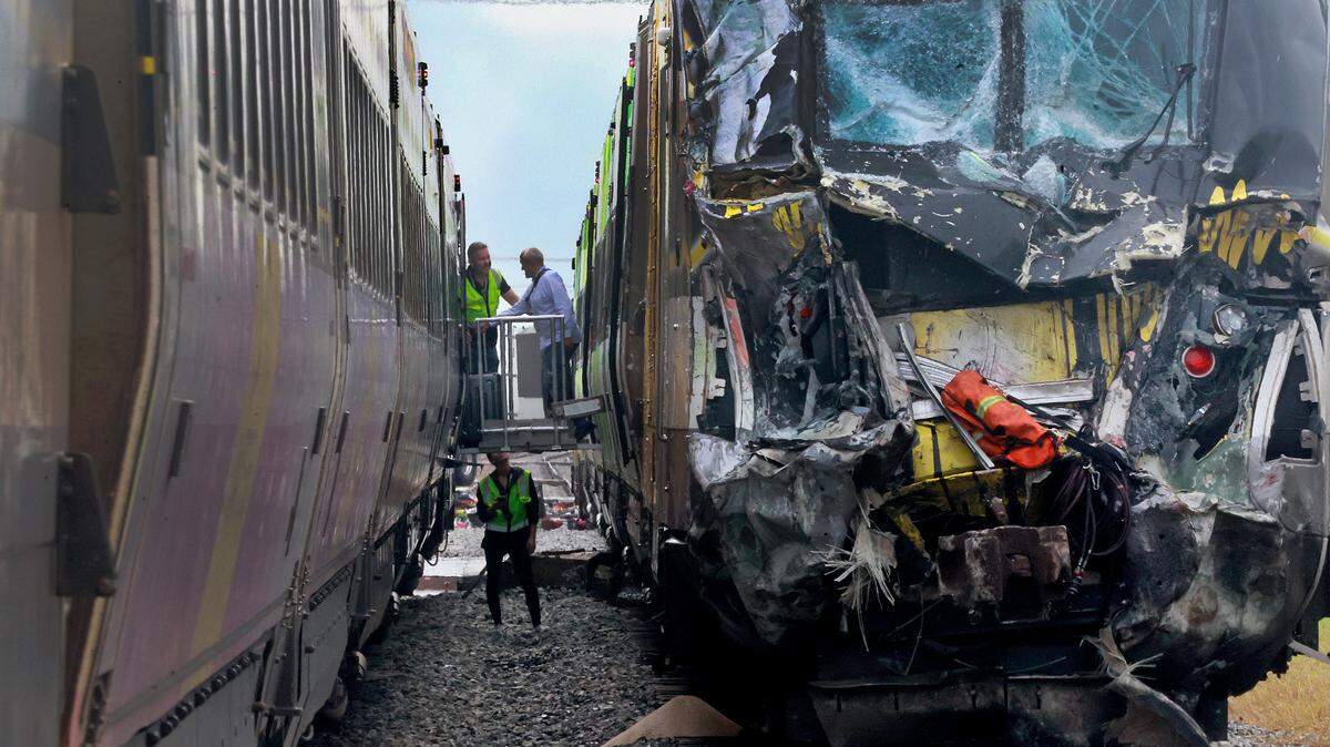 A Brightline train collided with a fire truck at East Atlantic Avenue and Southeast First Avenue in downtown Delray Beach on Saturday afternoon, Dec. 28, 2024. (Mike Stocker/South Florida Sun Sentinel)