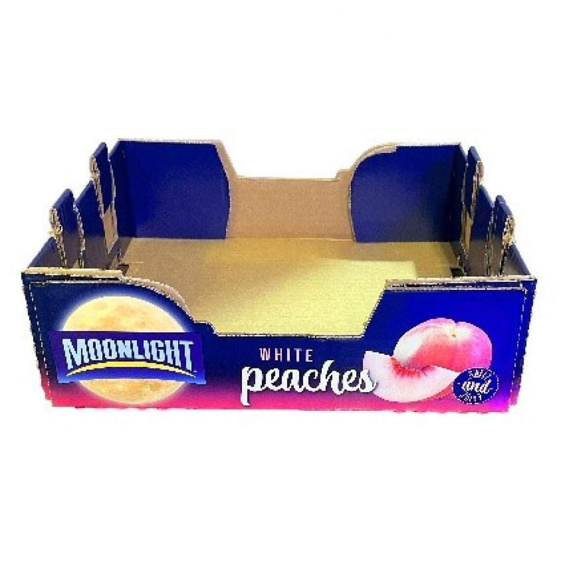 The carton for recalled Moonlight White Peaches