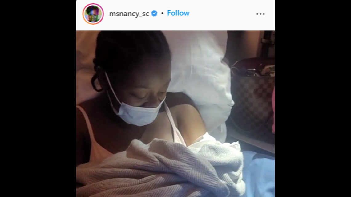 An airline crew and passengers jumped into action when a mother went into labor on an 11-hour flight from Ghana.