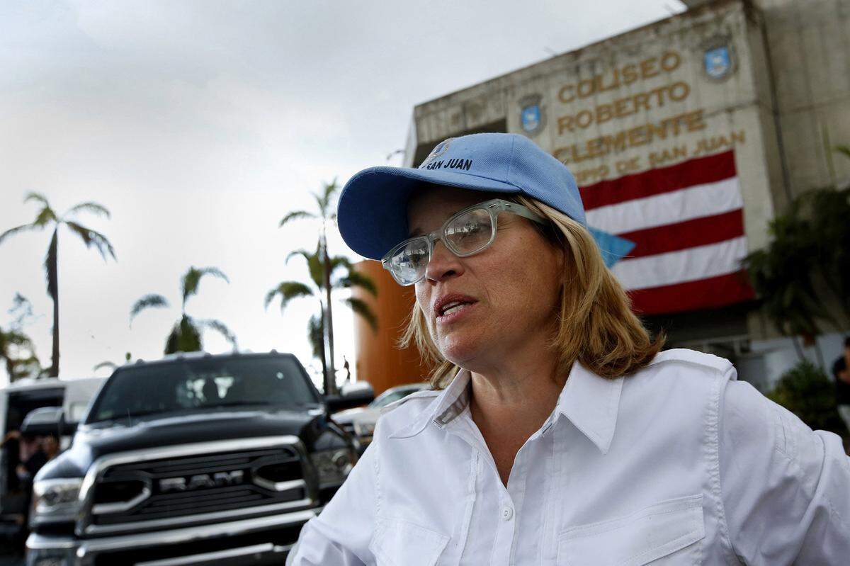 San Juan mayor Carmen Yulin Cruz on October 2, 2017. In the wake of earthqaukes bringing more pain to Puerto Rico, she said “we have to set priorities.”