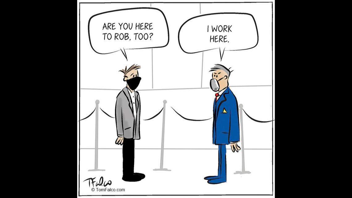 Drawing by Tom Falco, the longtime publisher of the Coconut Grove Grapevine, who began publishing his works online through “Tomversation.”