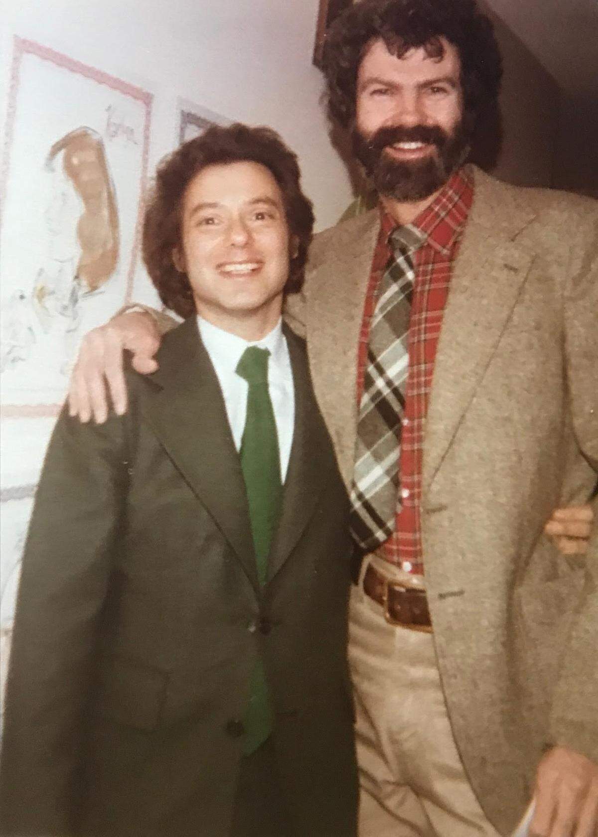 Peter Freiberg (left) and Joe Tom Easley (right) in a March 1983 photo at a St. Patrick’s Day party in Washington, D.C., that was taken two months after they met. They were both 42 at the time.