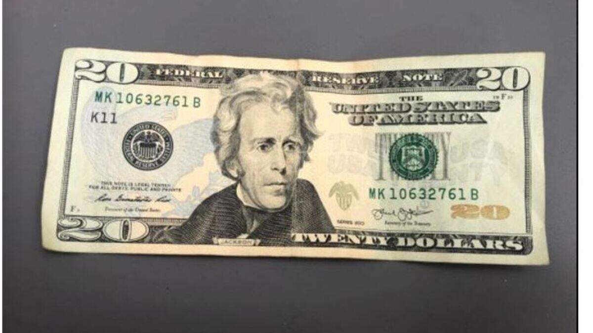 A $20 American bill