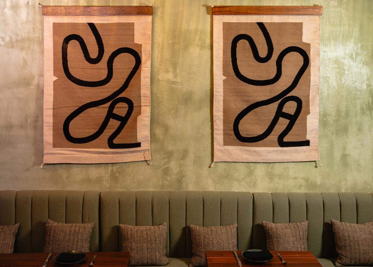 Wall hangings at Casa Ya’ax Mexican restaurant in Wynwood.