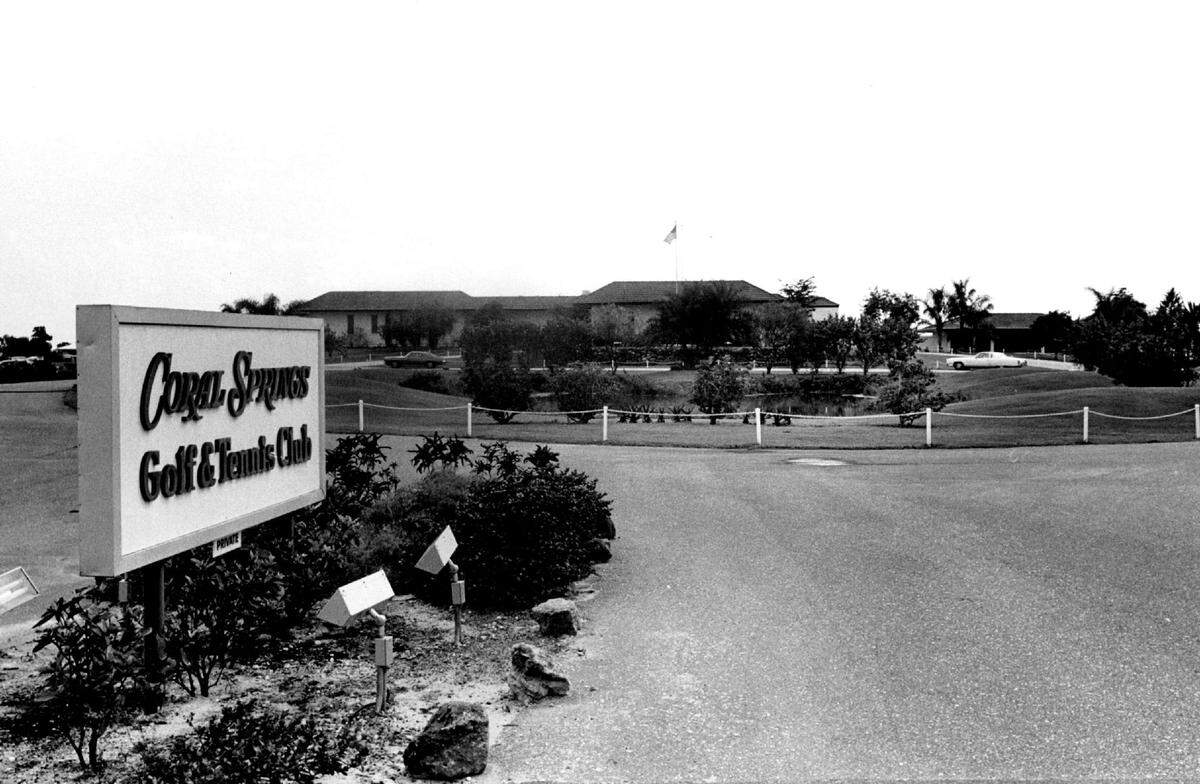 A sign in Coral Springs in 1974.