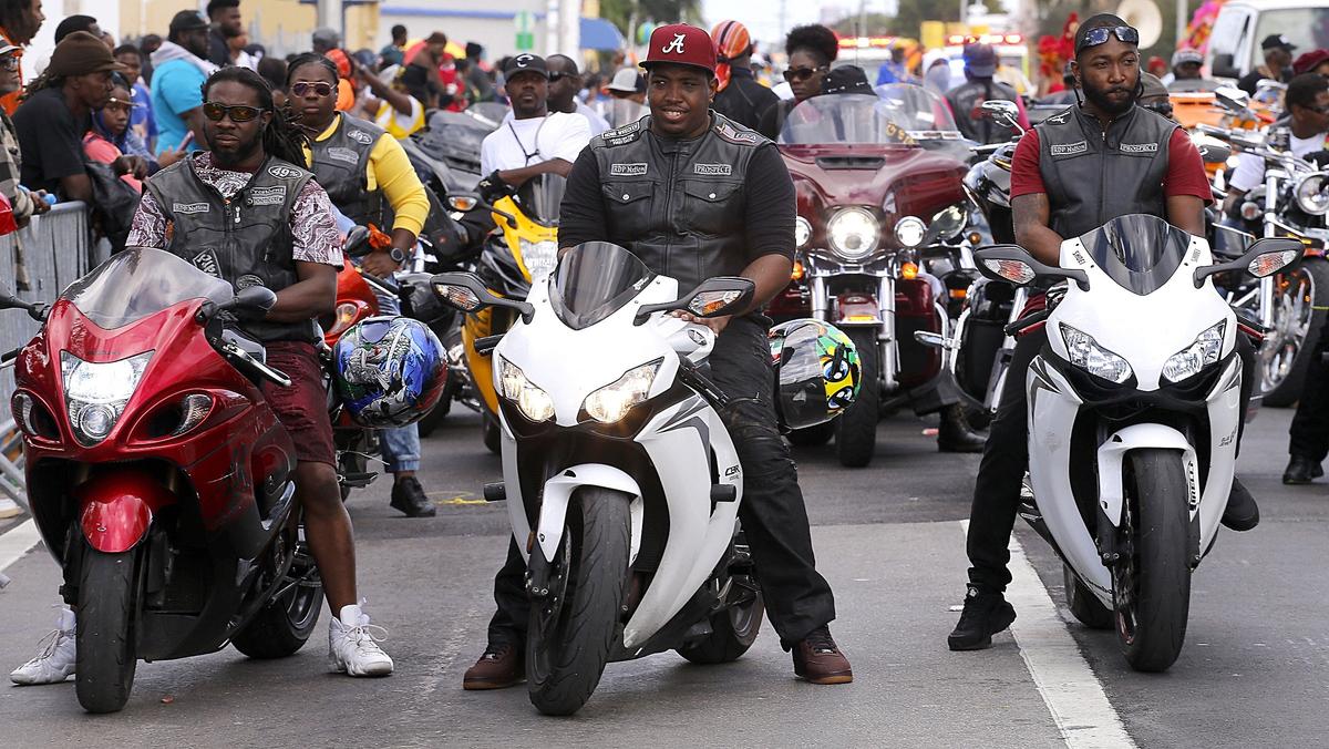 Motorcyclists like these, waiting patiently to take part in the 2018 Martin Luther King Jr. Day Parade in Liberty City along Northwest 54th Street, are what police are hoping for Monday during this year’s Martin Luther King Jr. holiday.