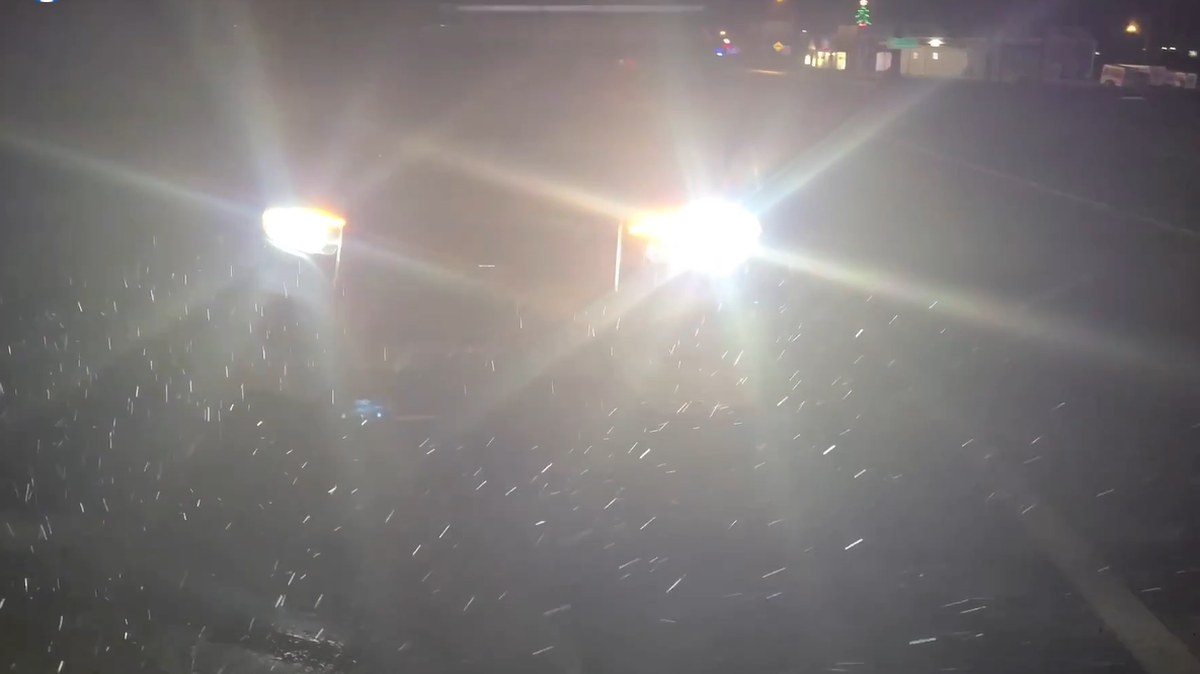 According to a Facebook post from the Walton County Sheriff’s Office, a deputy pulled over a car just before 5 a.m. Monday in Freeport, but soon noticed snow falling and halted writing the ticket