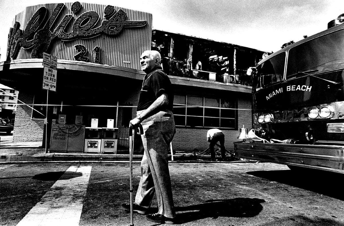 Wolfie’s restaurant on 21st Street in Miami Beach in 1985.