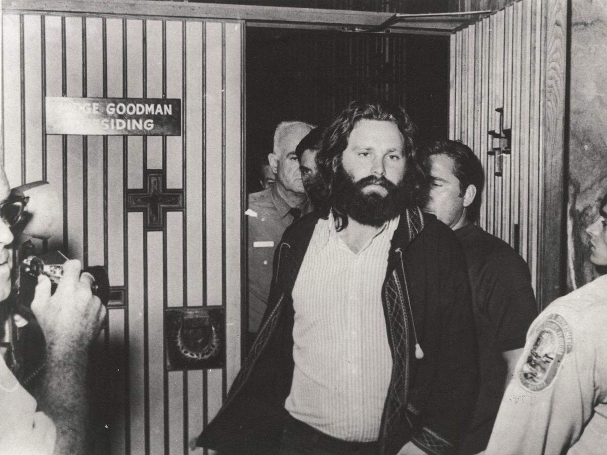 1970: Jim Morrison leaves Miami courtroom. The lead singer of The Doors was on trial, accused of lewd and lascivious behavior, drunkenness, profanity and indecent exposure during a concert at Dinner Key Auditorium in Coconut Grove in 1969. Miami attorney Bob Josefsberg, who died Monday, represented Morrison.