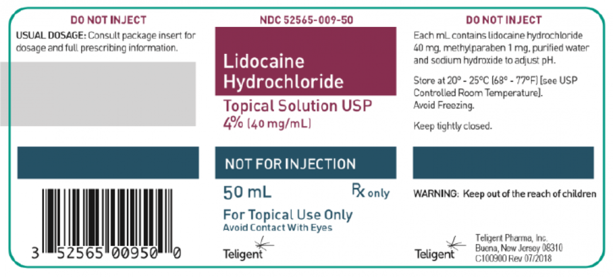 The label for recalled lidocaine distributed by Teligent