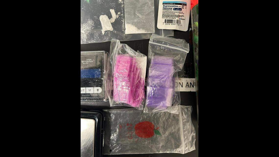 A deputy found methamphetamine, needles, Narcan “and other items associated with drugs” in the suspect’s bag, officials say.