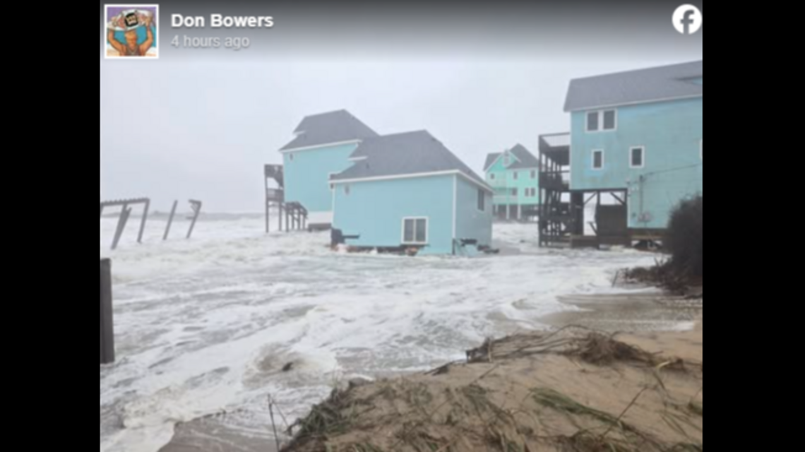 Five more homes fall into ocean in Outer Banks as total rises to 16, rangers say