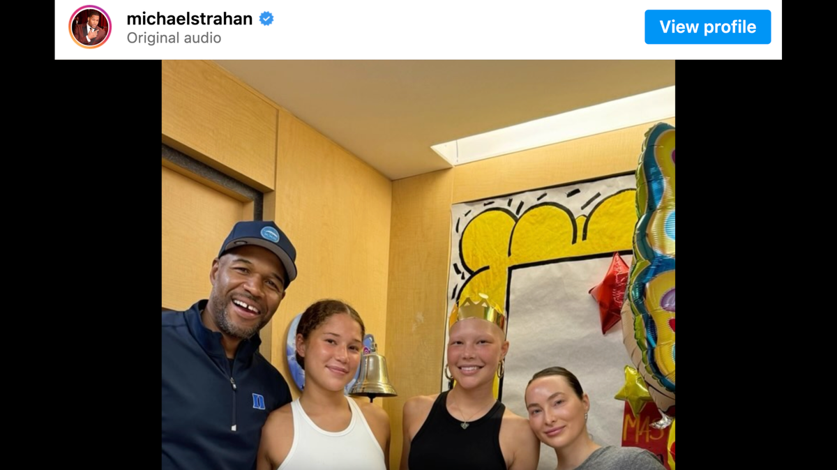 Michael Strahan is praising his 19-year-old daughter on Father’s Day.