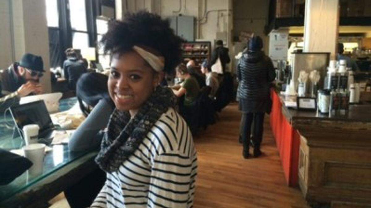 Bianca Sanon, shown here at Brooklyn Roasting Co., now is the sommelier at Boia De restaurant in Miami.