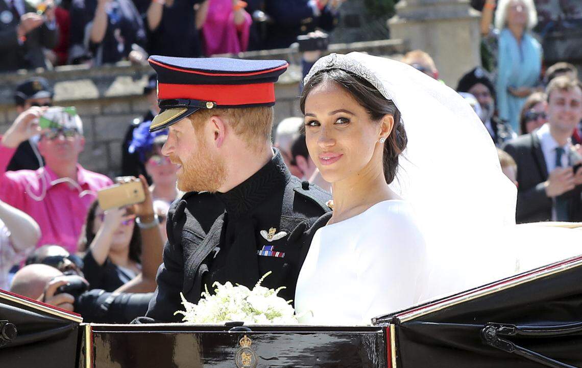 Newlyweds Prince Harry and Meghan Markle.