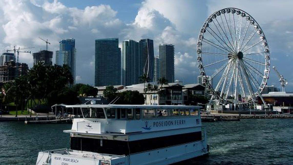 The Poseidon Ferry relaunched Downtown Miami-Miami Beach service on Aug. 16, 2021, across Biscayne Bay.