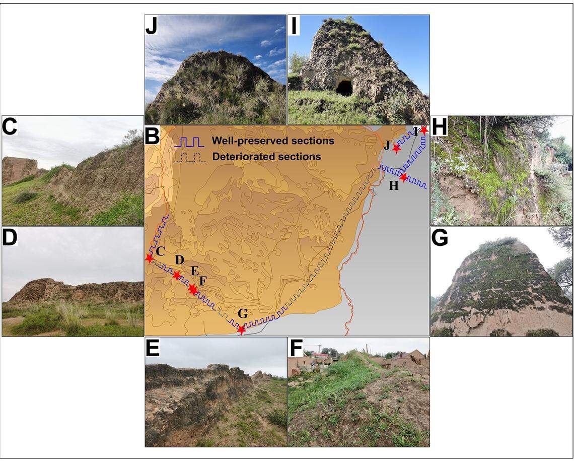 Some sections of the Great Wall surveyed by researchers.