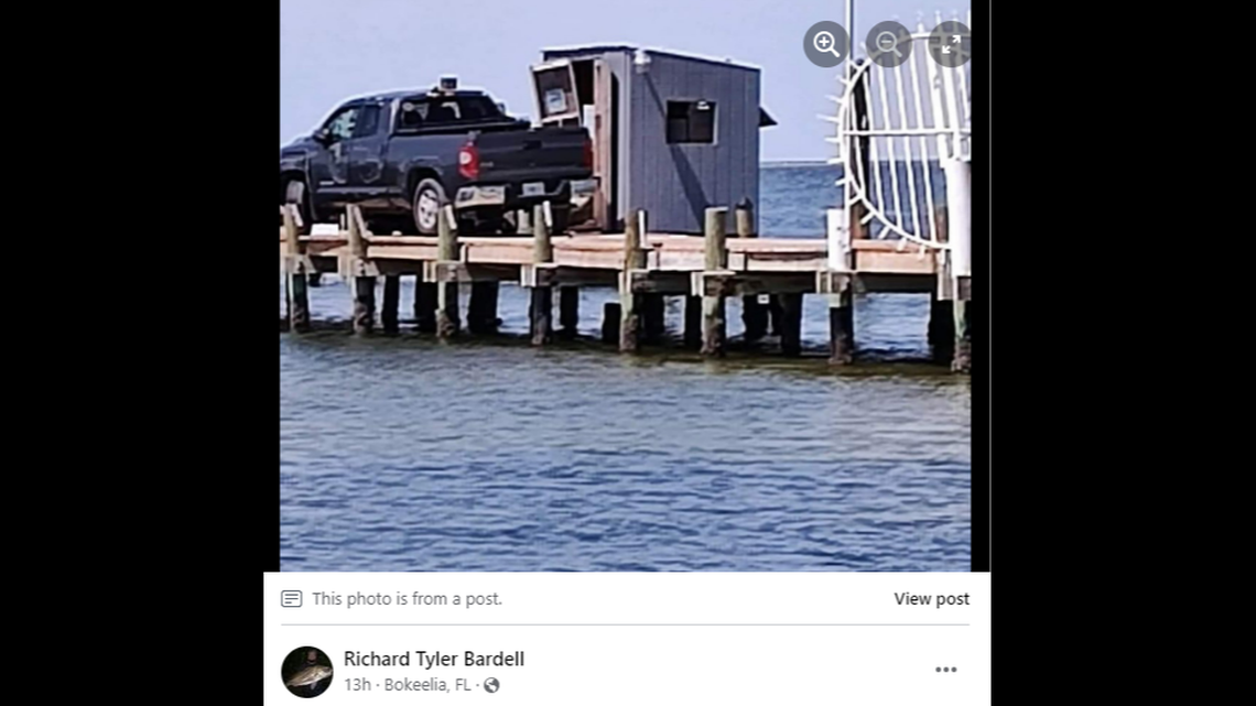 Richard Tyler Bardell of Cape Coral posted photos and video of the incident on social media, including video showing the truck driving on the pier.