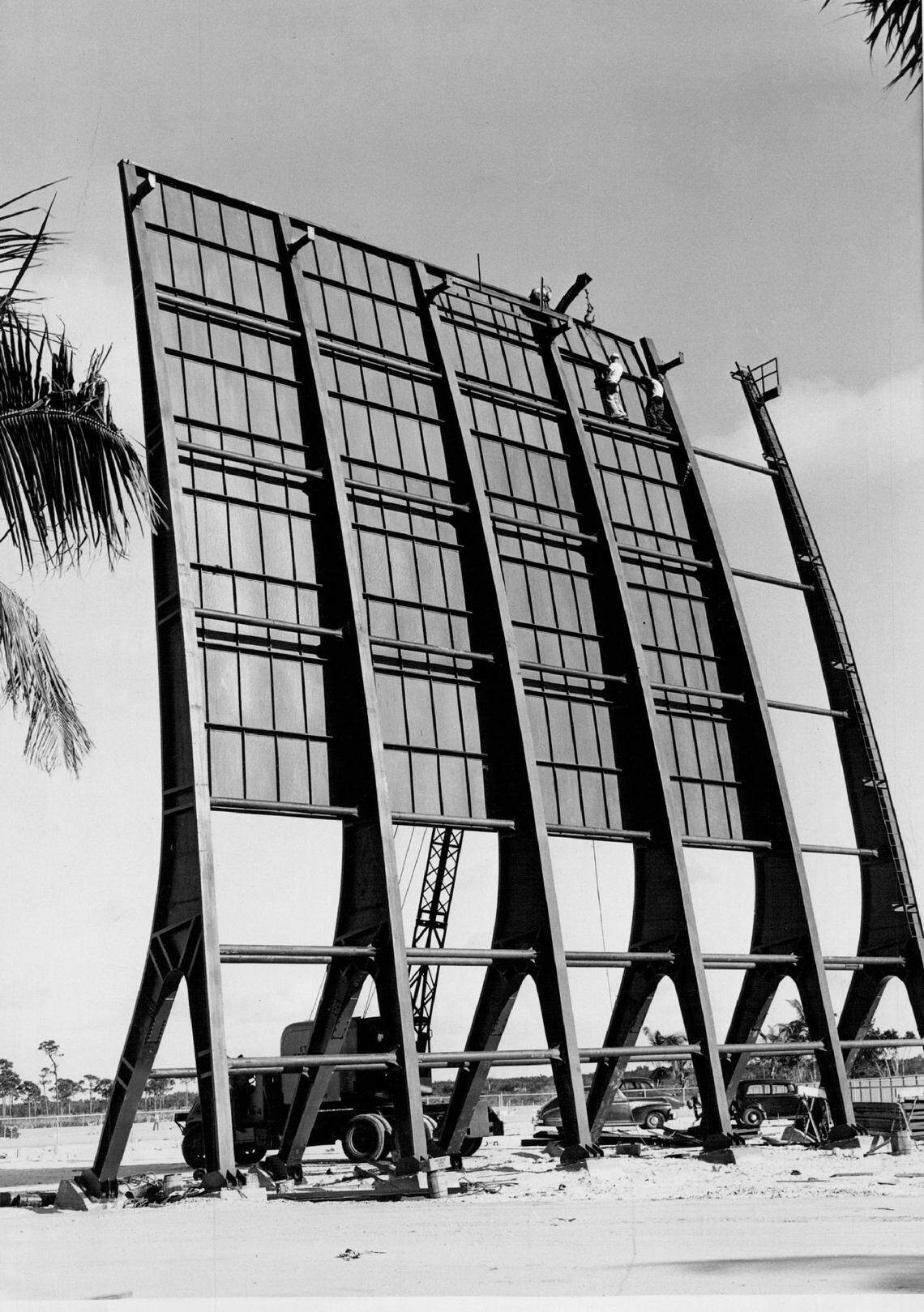 In 1948, the screen at the Boulevard Drive-In in Northeast Miami-Dade.