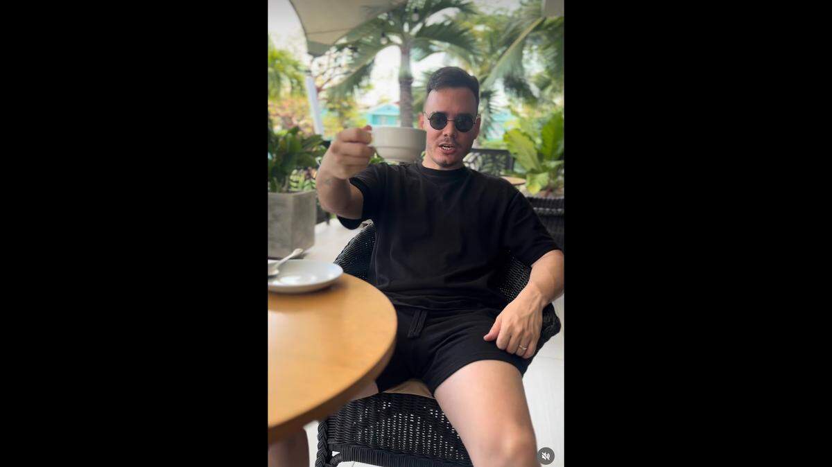 Sandro Castro, Fidel Castro’s grandson, poses in a post shared on his Instagram account.