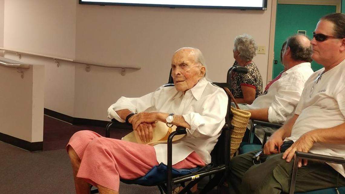 David Wolkowsky, 98, at the Monroe County Commission meeting on Aug. 15, 2018, when the commission voted to name Ballast Key after him.