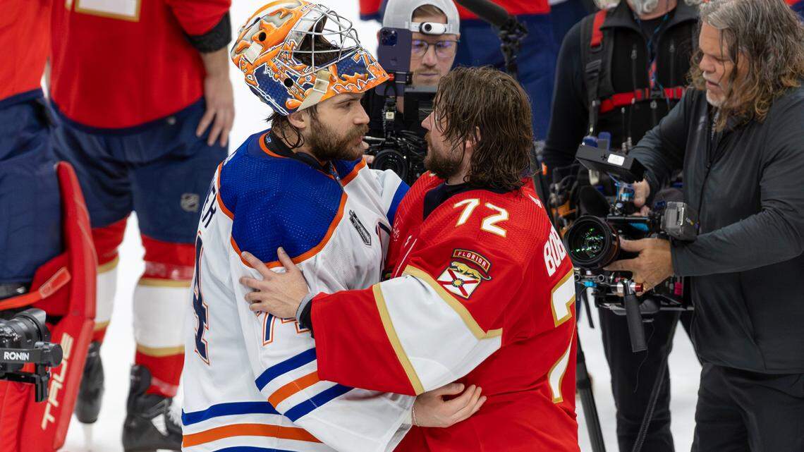 Oilers’ Stuart Skinner has high praise for Panthers’ Sergei Bobrovsky ahead of Cup Final