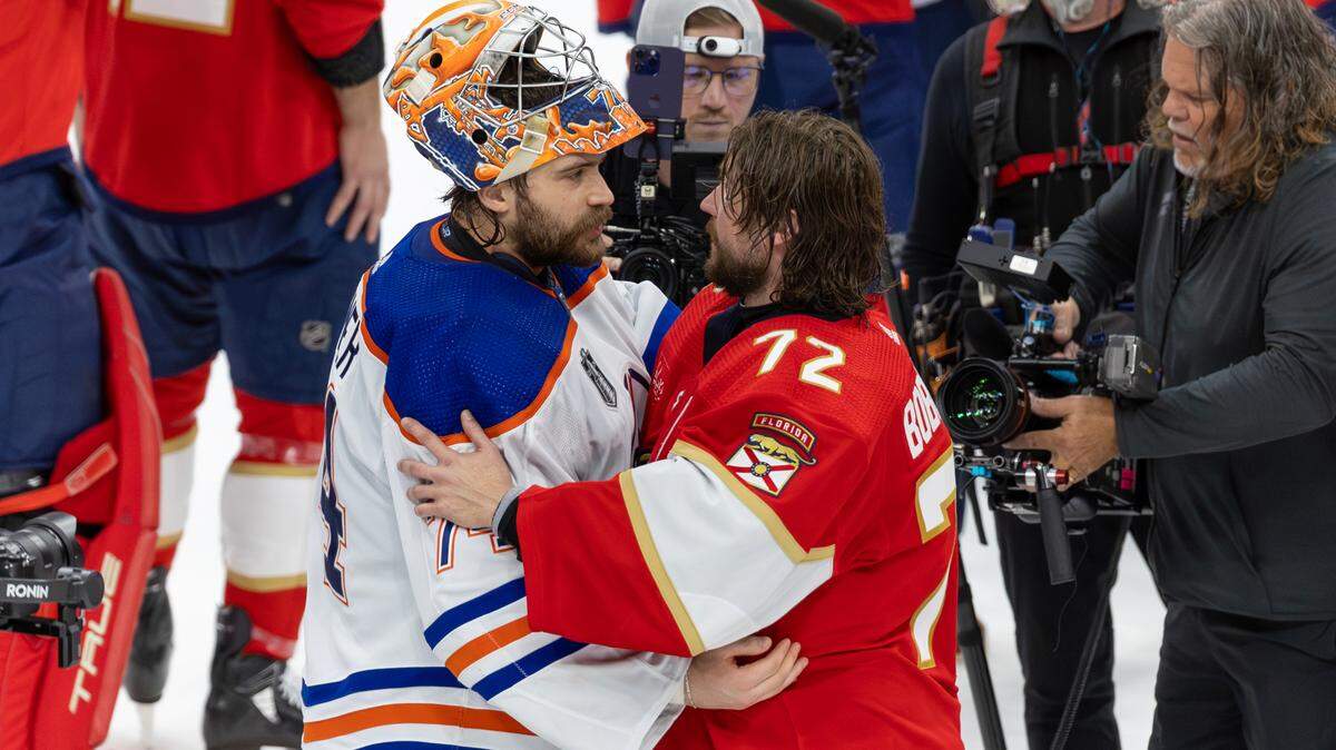 Oilers’ Stuart Skinner has high praise for Panthers’ Sergei Bobrovsky ahead of Cup Final