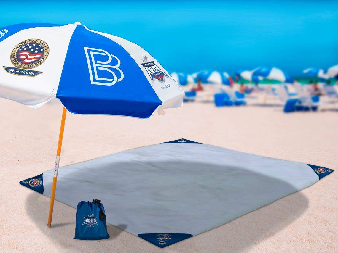 With seating in the Umbrella Club, guests can sit on a towel under a rented umbrella at the Hyundai Air & Sea Show.