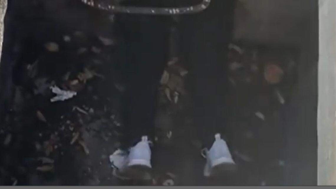 Liz Jones of Operation Rescue climbs in a sewer drain in Delray Beach to save a kitten