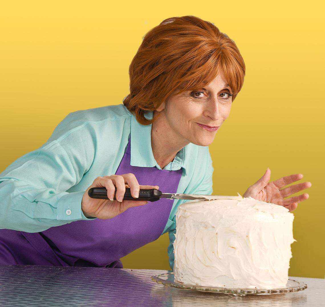 Irene Adjan plays a North Carolina baker named Della in City Theatre’s production of Bekah Brunstetter’s “The Cake.”