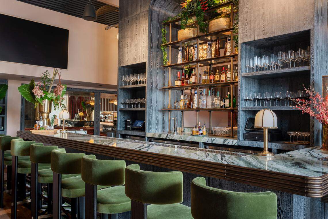 The bar at Kissaki, the new Japanese restaurant in Miami Beach.