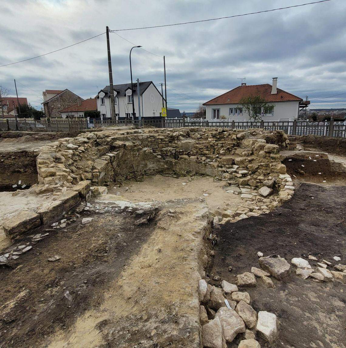 The mill had a stone foundation, built to resist winds, archaeologists said.