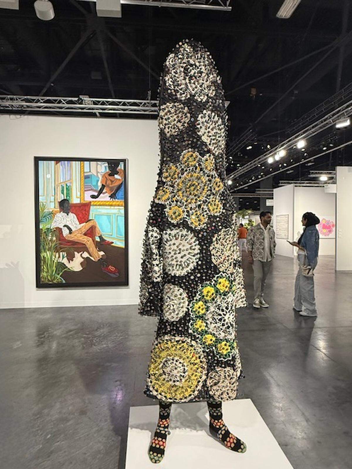 Nick Cave’s ‘Soundsuit’ at the Jack Shainman booth at Art Basel Miami Beach. 