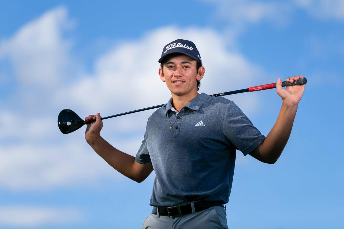 Dade Golf Player of the Year Nicholas Prieto, from Florida Christian School, is photographed at A.D. Barnes Park in Miami, Florida on Thursday, January 13, 2022.
