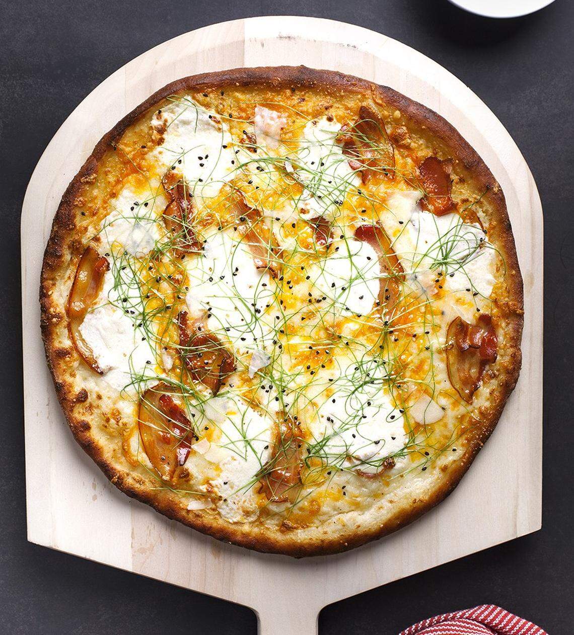 One of the pizzas at Heritage in Fort Lauderdale, which was just named a Bib Gourmand by the 2025 Michelin Guide.