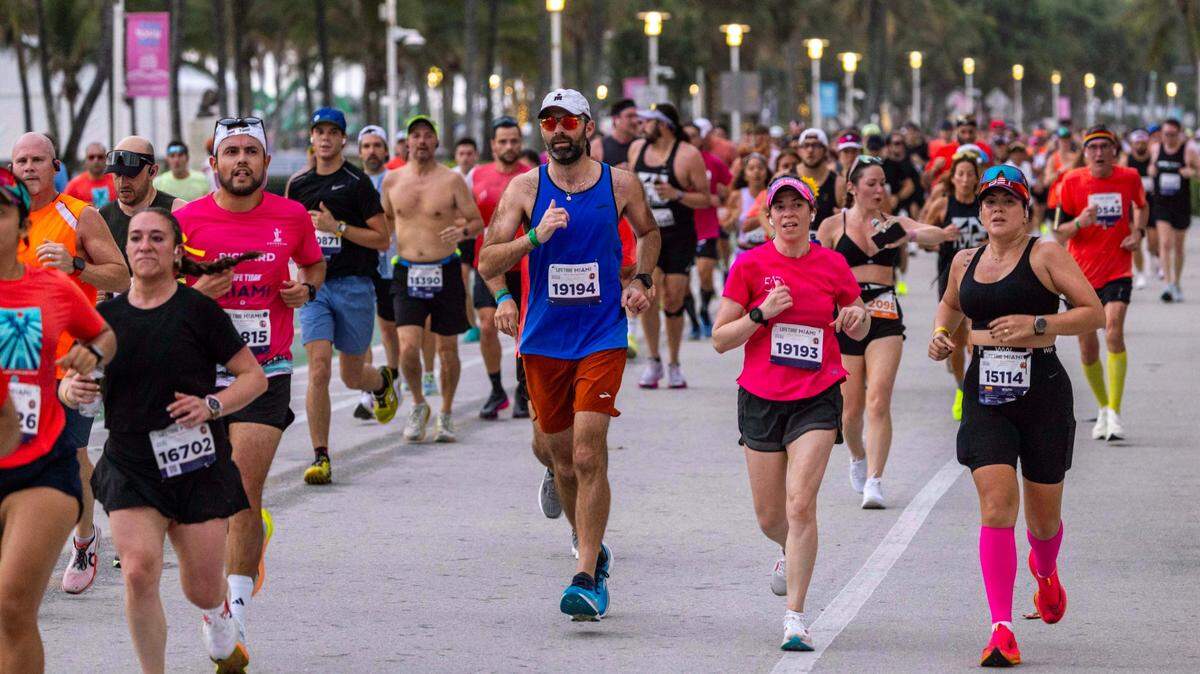 Thousands of runners participate in the 23rd annual Life Time Miami Marathon and Half Marathon on Sunday, February 2, 2025, in Miami, Fla.