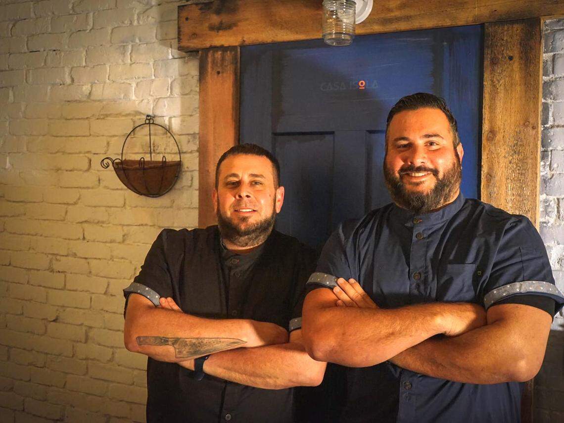 Chefs Santo Agnello and José Mendín at the new Casa Isola in Sunset Harbour