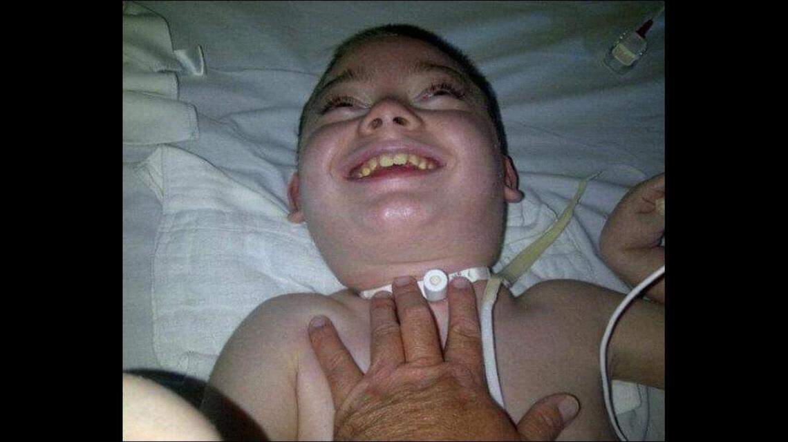 Brennan Hammer, 19, who suffered brain damage at birth, lives with his family near Ocala, Florida, and is enrolled in NICA. His stepmother, Ashley Hammer, believes the bill passed by Florida lawmakers is ‘a great step in the right direction’ but ‘long overdue.’ Brennan Hammer was 10 in this photograph.
