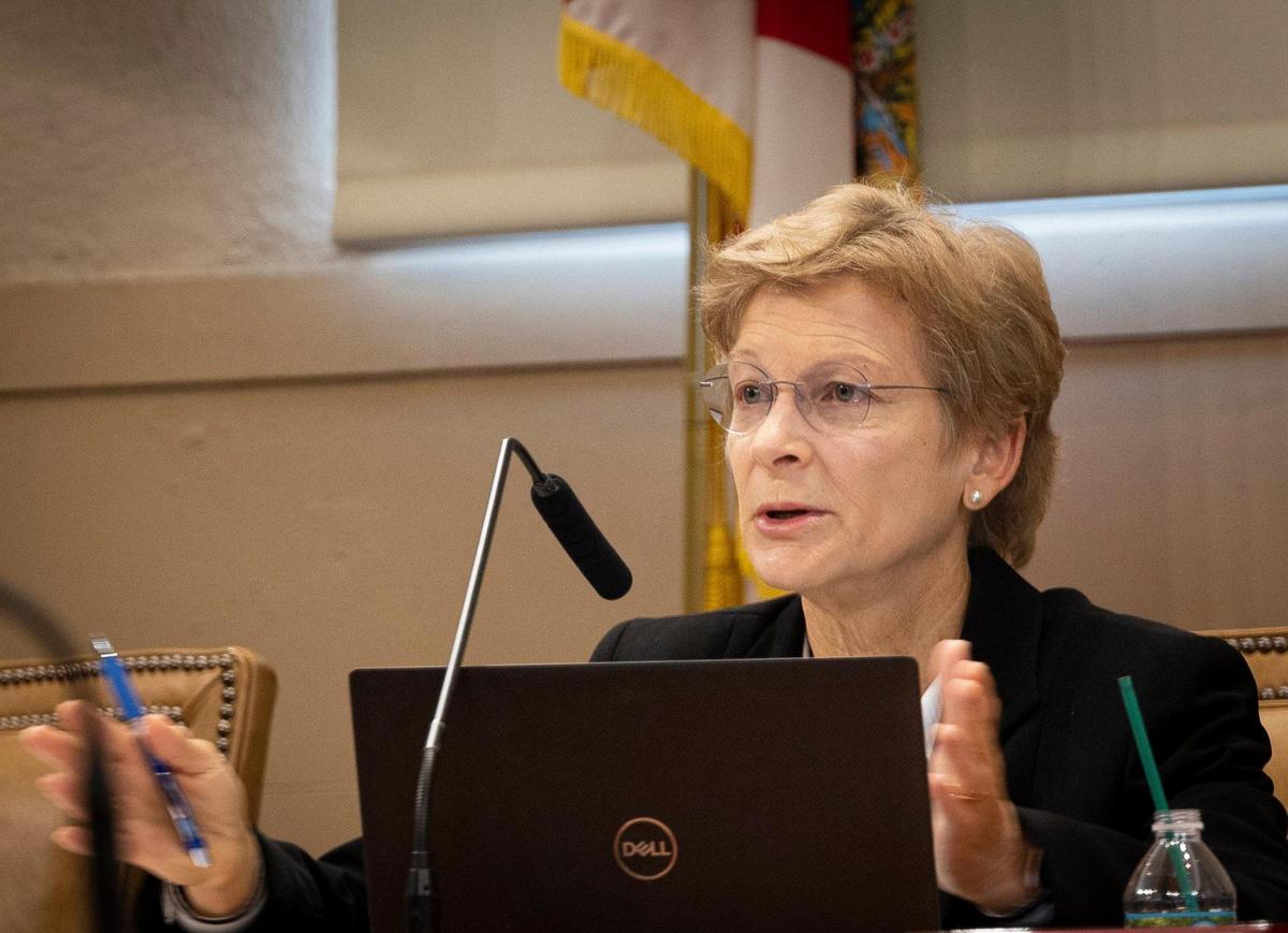 Vice Mayor Rhonda Anderson speaks during a Coral Gables City Commission meeting on Tuesday, Nov. 14, 2023, at City Hall in Coral Gables.