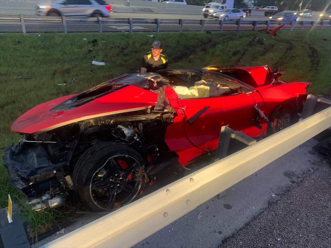 A woman was killed in a Corvette crash on the Dolphin Expressway on Monday, Nov. 22, 2021.
