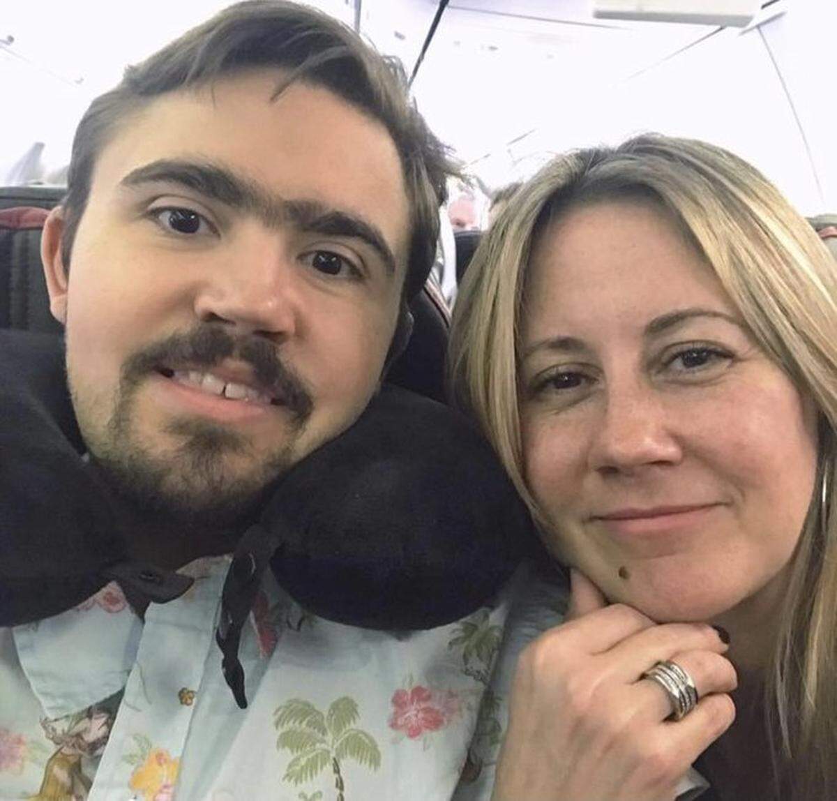 Luis Andres Bermudez and his mother Ana Ortiz Kleiman