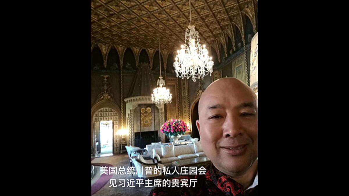 Charles Lee used photos of himself in Mar-a-Lago that included references to Chinese President Xi Jinping’s 2017 visit to promote his business diplomacy tour packages.