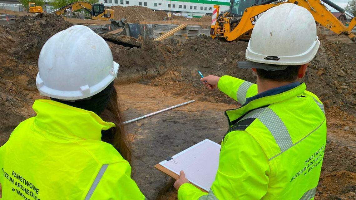 Builders working on an underground train project discovered something historic in the dirt.